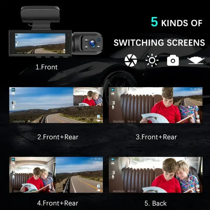 Dual Lens Car Dash Cam